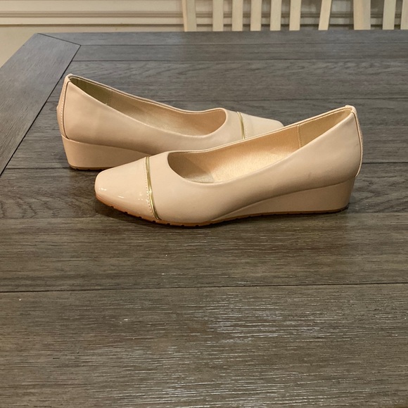 AK Anne Klein Flex Soft Pink Square Toe wedge Loafer | Size 9 - Picture 2 of 10